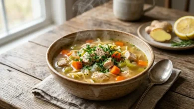 شوربة الدجاج لنزلات البرد